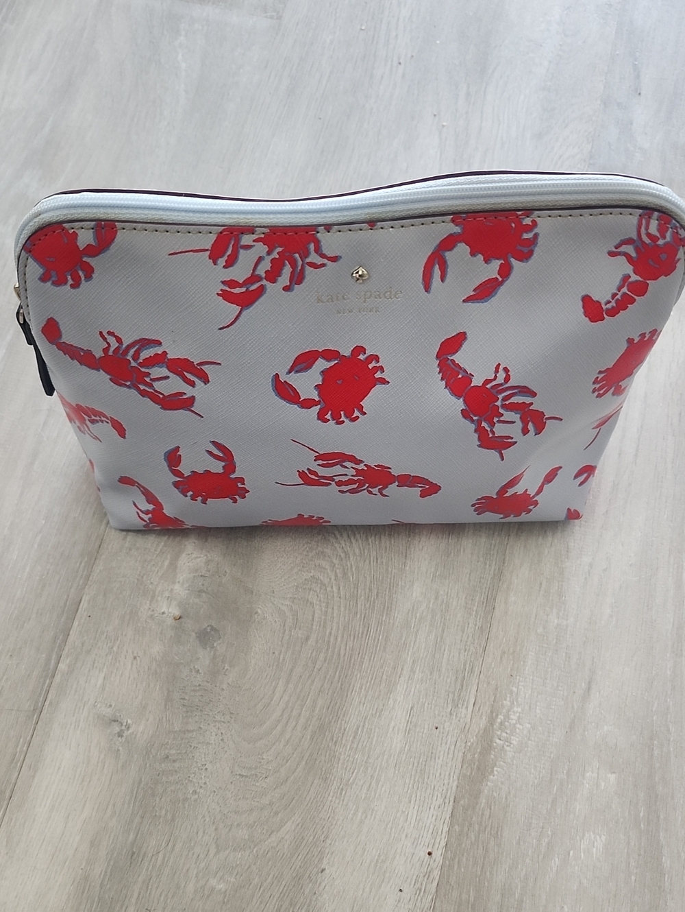 Kate Spade Shore Thing Briley Lobster cosmetic pouch
